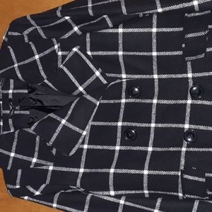 Larry Levine plaid coat NWT